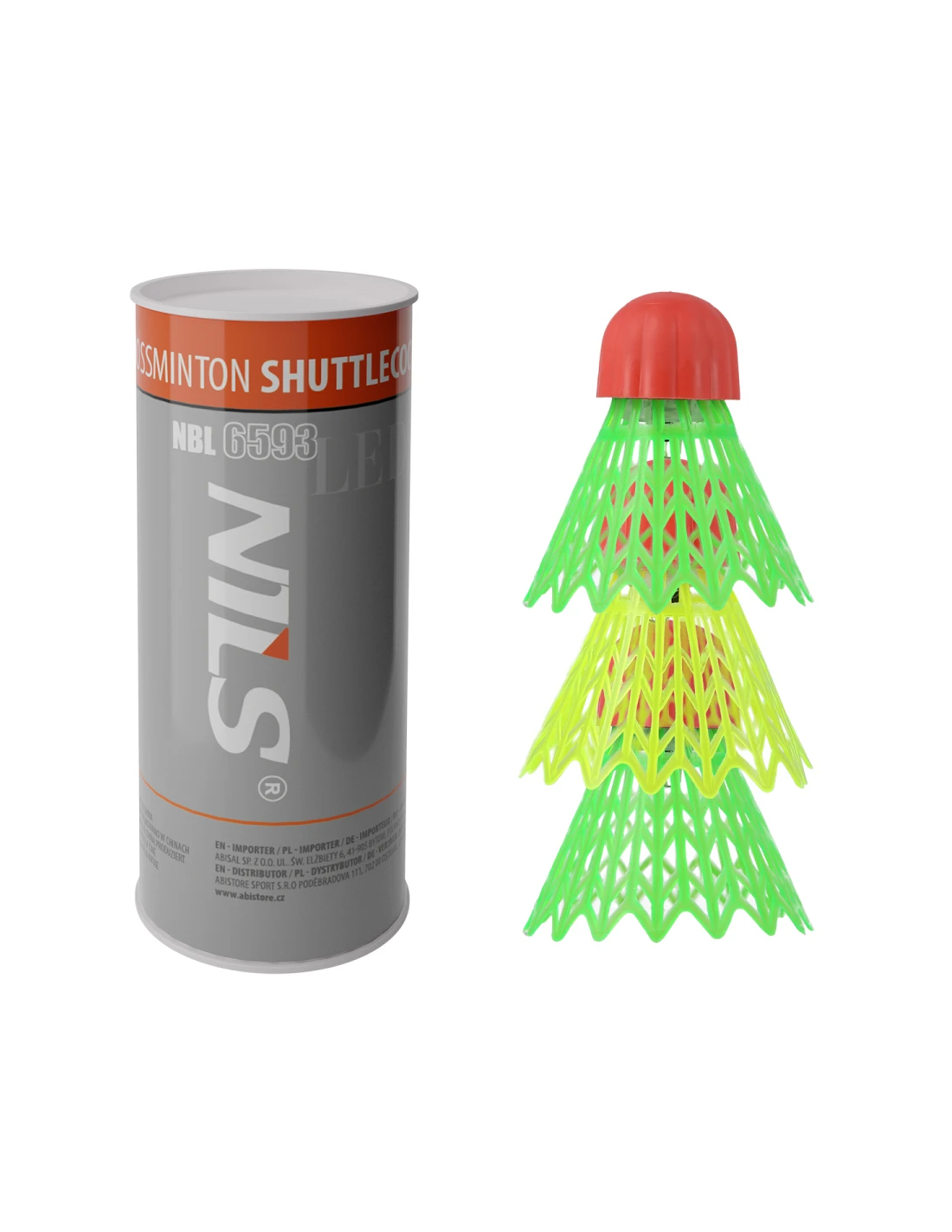 Krosmintono skraidukai NILS "CROSSMINTON NYLON SHUTTLECOCKS LED 3 PCS."