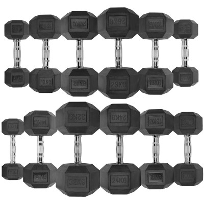Šešiakampiai hanteliai STRONGMAN (1-50kg) (Svoris: 2 x 20 kg)
