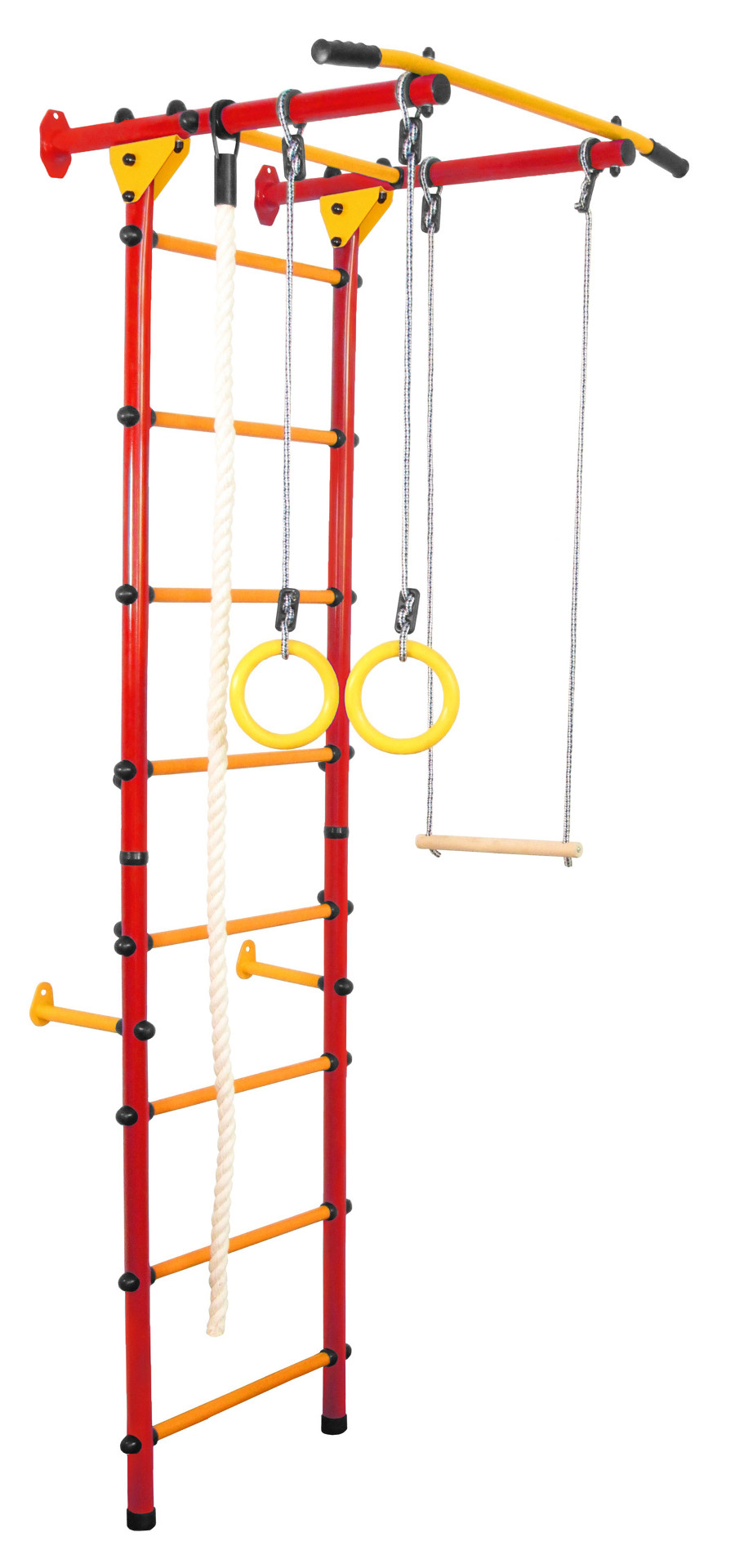 Sporto kompleksas (gimnastikos sienelė) JUNIOR ATLET LIGHT, raudona-geltona, 220x55cm