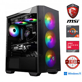 Ryzen 5 7600 8GB 512GB SSD NVME 1TB HDD RX 7800 XT Windows 11 Stacionarus kompiuteris