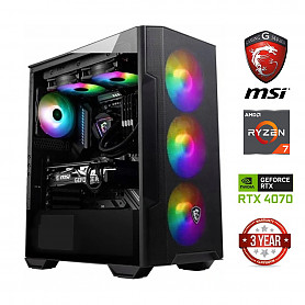 Ryzen 7 5700g 16GB 512GB SSD NVME 2TB HDD RTX 4070 NoOs Stacionarus kompiuteris