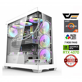 Ryzen 9 7900 64GB 512GB SSD RTX 4070 12GB NoOS Stacionarus kompiuteris