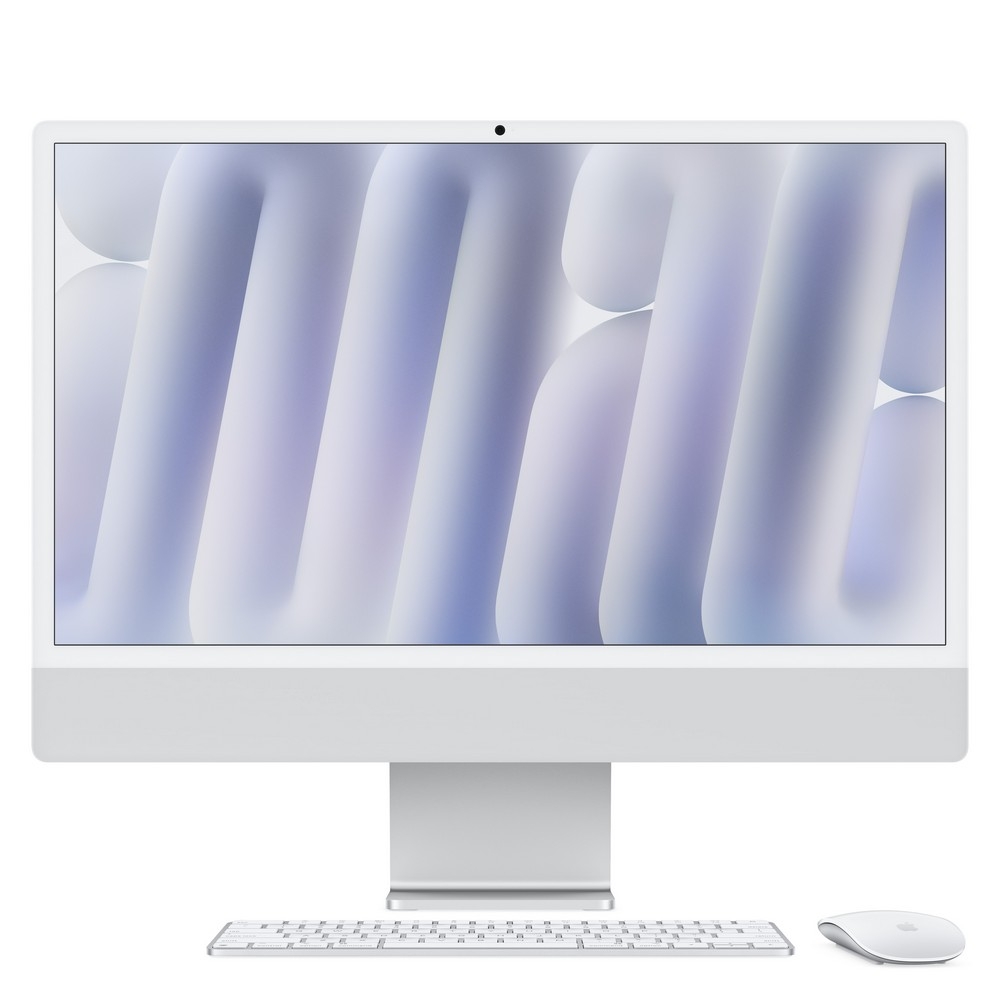 iMac 24" 4.5K Retina, M4 8C CPU, 16GB, 256GB SSD, 8C GPU, Mac OS, Silver - MWUC3ZE/A