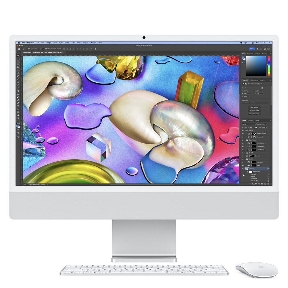 iMac 24" 4.5K Retina M4 8C CPU, 8C GPU konfigūruojamas (pagal užsakymą) - imacm4cto8c
