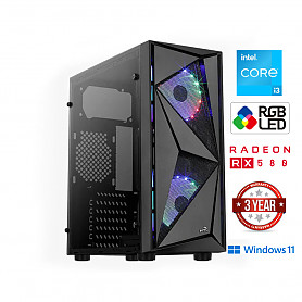Core i3-14100F 16GB 1TB SSD RX 580 8GB Windows 11 Stacionarus kompiuteris
