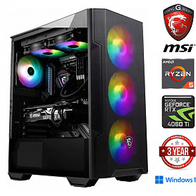 Ryzen 5 7600 8GB 512GB SSD NVME 1TB HDD RTX 4060 Ti Windows 11 Stacionarus kompiuteris
