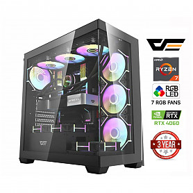 Ryzen 7 7800X3D 16GB 512GB SSD RTX 4060 NoOs Stacionarus kompiuteris