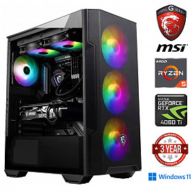 Ryzen 5 7600 8GB 1TB SSD NVME 1TB HDD RTX 4060 Ti Windows 11 Stacionarus kompiuteris
