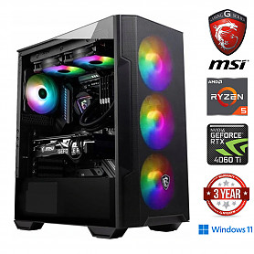 Ryzen 5 7600 16GB 512GB SSD NVME 1TB HDD RTX 4060 Ti Windows 11 Stacionarus kompiuteris
