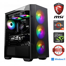 Ryzen 5 7600 16GB 1TB SSD NVME 1TB HDD RTX 4060 Ti Windows 11 Stacionarus kompiuteris