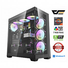 Ryzen 7 7800X3D 32GB 512GB SSD RTX 4060 NoOs Stacionarus kompiuteris