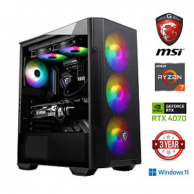 Ryzen 7 5700g 32GB 256GB SSD NVME 1TB HDD RTX 4070 NoOs Stacionarus kompiuteris