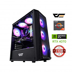 Ryzen 5 5600X 64GB 1TB SSD 1TB HDD RTX 4070 Windows 11 Pro Stacionarus kompiuteris