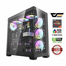 Ryzen 7 7800X3D 32GB 1TB SSD 2TB HDD RTX 4060 NoOs Stacionarus kompiuteris