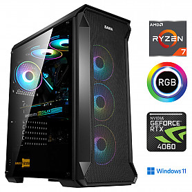 Ryzen 7 5800X 32GB 1TB SSD RTX 4060 Windows 11 Stacionarus kompiuteris