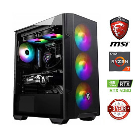 Ryzen 7 5700G 8GB 256GB SSD RTX 4060 NoOs Stacionarus kompiuteris