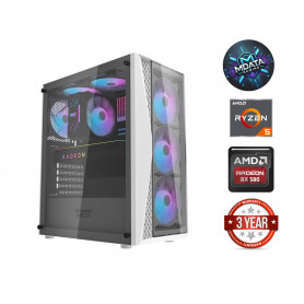 Ryzen 5 5600G 16GB 512GB SSD 1TB HDD RX580 8GB NoOs Stacionarus kompiuteris