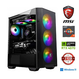 Ryzen 7 5700g 16GB 512GB SSD NVME RTX 4070 Windows 11 Stacionarus kompiuteris