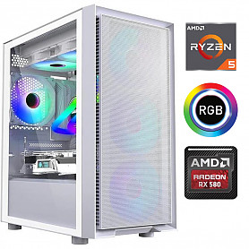 Ryzen 5 5500 32GB 1TB SSD 1TB HDD RX 580 Windows 11 Stacionarus kompiuteris