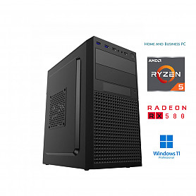 Ryzen 5 5600G 16GB 512GB SSD RX580 8GB Windows 11 Pro Stacionarus kompiuteris