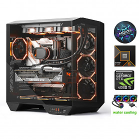 HydroX Ryzen 5 9600X 64GB 1TB SSD 1TB HDD RTX 4060Ti NoOS Black Stacionarus kompiuteris