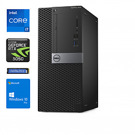 Optiplex 7050 MT i7-7700 32GB 256GB SSD RTX 3050 Windows 10 Pro Stacionarus kompiuteris