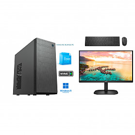 Business i3-13100 8GB 512GB SSD W11Pro + 24" AOC 25B2XDM + Mouse + Keyboard Kompiuterio rinkinys