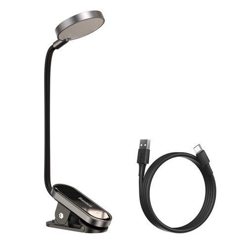 Žibintuvėlis BASEUS Prisegama skaitymo LED lempa įkraunama USB, 3W, neutraliai balta