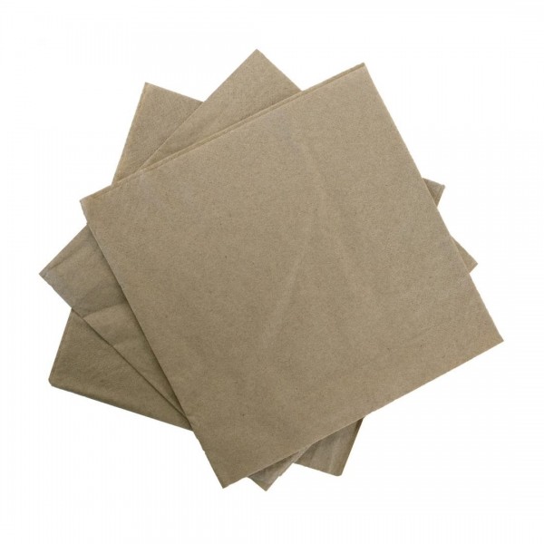 Rudos stalo servetėlės 33 x 33, 2 sl., 250 vnt.