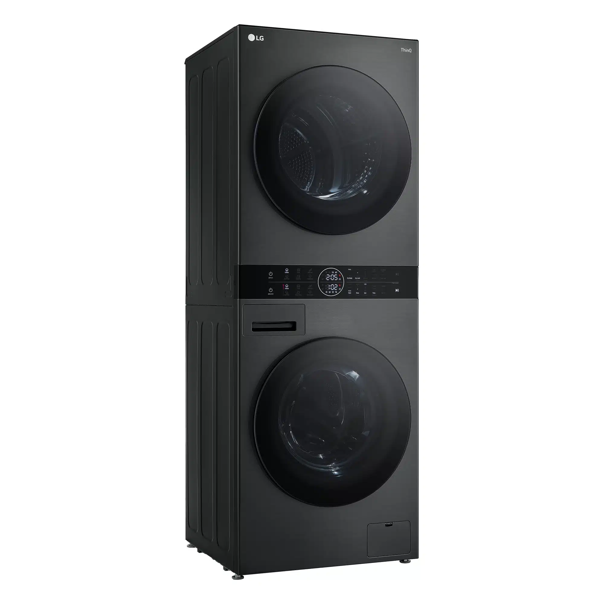 Skalbimo mašina + Džiovyklė LG, 12 kg + 10 kg, gylis 66 cm, 1400aps/min, juoda Prekė-WT1210BBF.APBQPMR