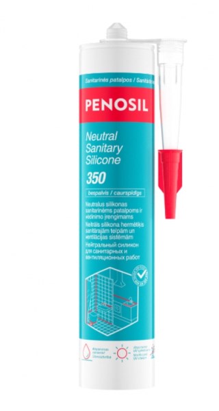 Silikonas Penosil NeutralSanit 350C baltas 280 ml