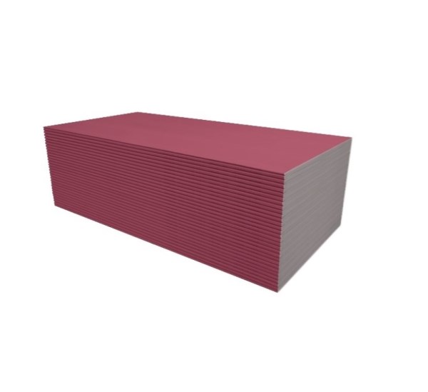 Priešgaisrinė gipskartonio plokštė GKF KNAUF, 1200x3000x12,5 mm, impregnuota, ugniai atspari