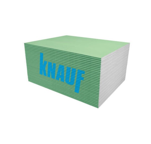 Impregnuota gipskartonio plokštė GKBI KNAUF MINI, 900x1300x12,5 mm, žalia