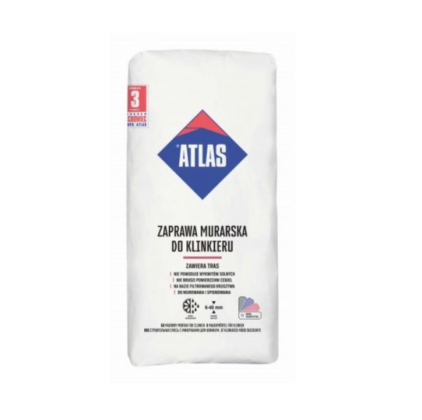 Klinkerio mūro mišinys ATLAS ZM-ANTRACYTOWO-391, 25 kg, juodas