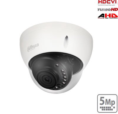 HD-CVI kupolinė kam. 5MP su IR pašvietimu iki 30m., 1/2.7" 2.8mm 98°, IP67, IK10