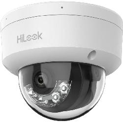 HiLook dome IPC-D140HA-LU F2.8 (balta, 4 MP, 30 m. IR, 30 m. LED, Hybrid Light)