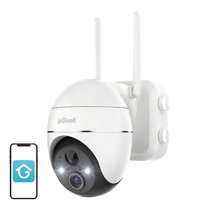 Belaidė 3MP "WiFi" lauko kamera "ieGeek" ZS-GX1S balta 5200mAh