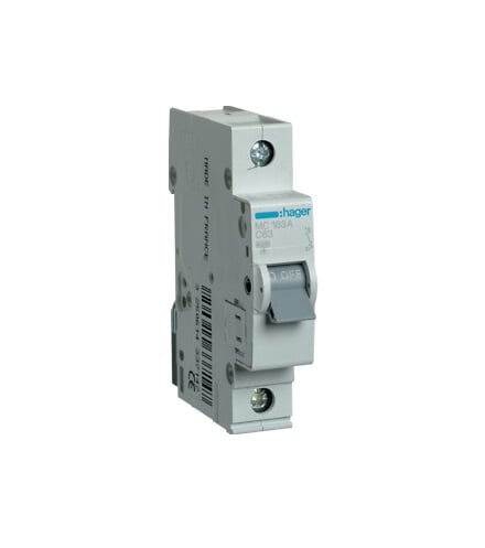 Automatinis jungiklis Hager MC163 (63A, 1P, 230V, 6kA)