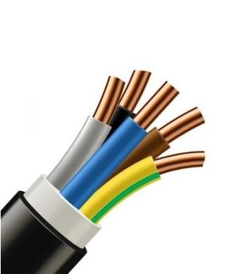 Draka CYKY 5x1.5 mm2 jėgos kabelis (100 m, monolitinis)