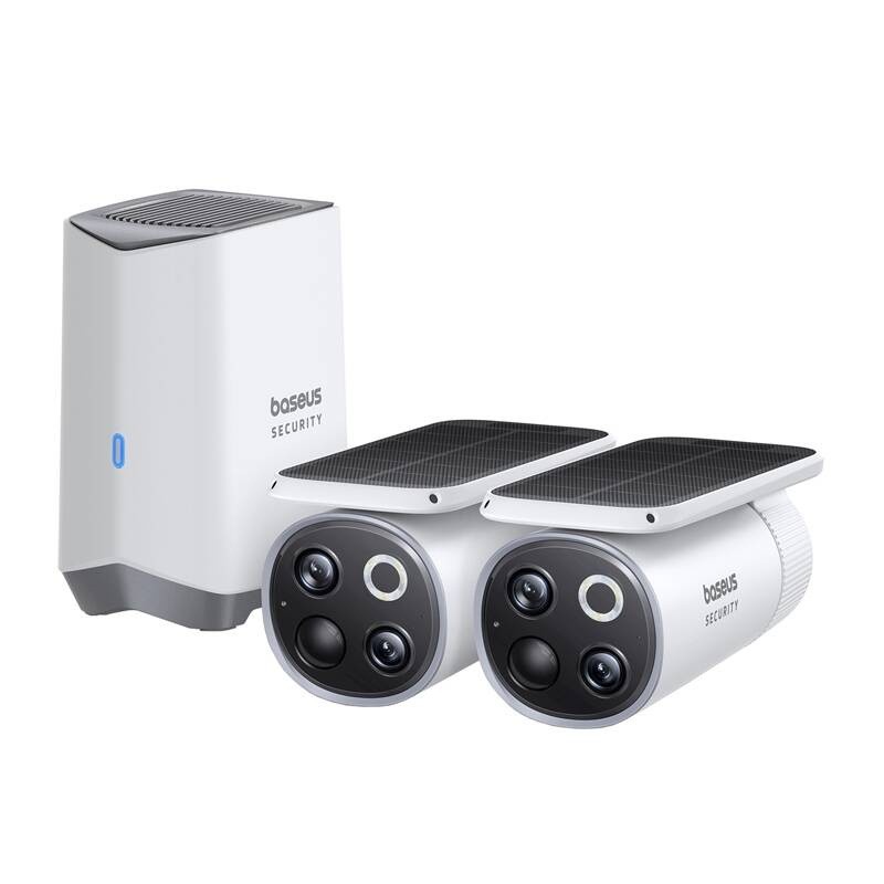 "Baseus S1 Pro" 3K dviguba lauko kamera (balta)