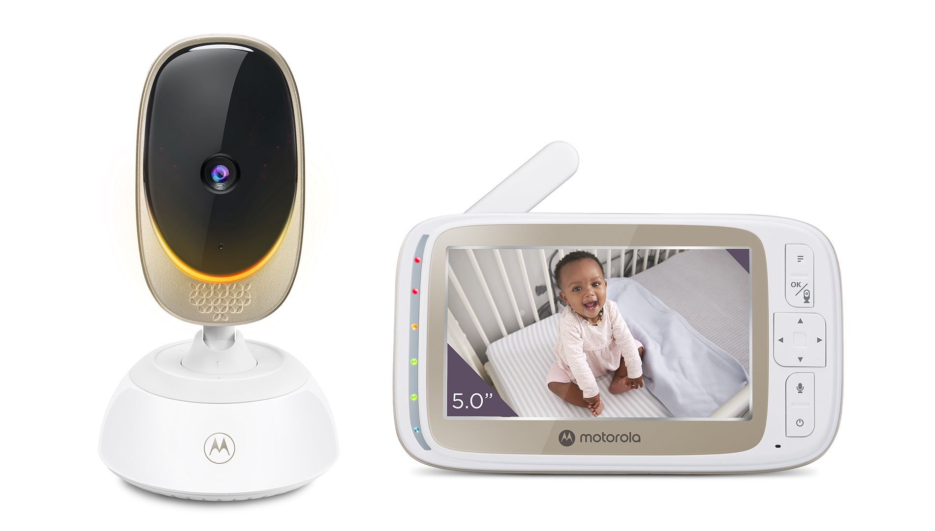 Vaizdo kūdikio monitorius Motorola VM85 CONNECT 5.0" Balta/Auksinė