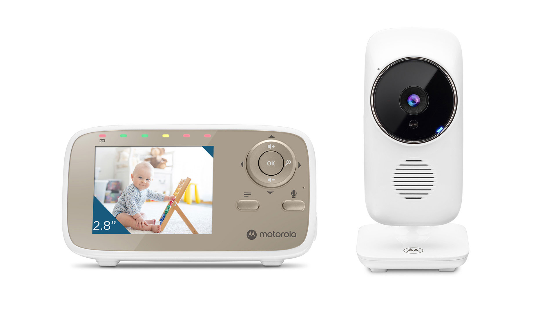 Vaizdo kūdikių monitorius Motorola VM483 2.8" Balta/Auksinė