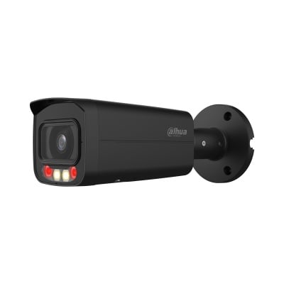 IP kamera Dahua Bullet IPC-HFW2849T-AS-IL-0360B (Juoda, 8MP 4K, 3.6mm 87°, IR + LED 30m, IP67, PoE)