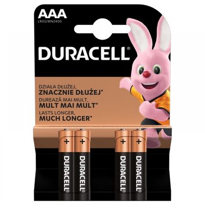 Baterija Duracell Alkaline LR03/AAA (4 vnt.)