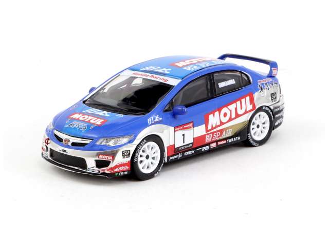 PRE-ORD3R Tarmac Modeliukas 1/64 2008 Honda Civic Type R FD2 Honda Excitting Cup One Make Race, blue/white/red