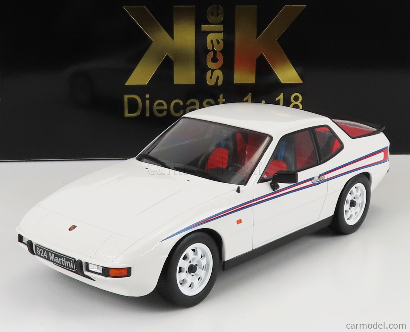 PRE-ORD3R KK Scale Modeliukas 1/18 1985 Porsche 924 *Martini*, white