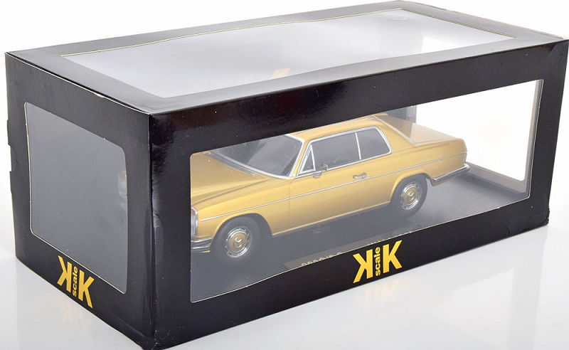 PRE-ORD3R KK Scale Modeliukas 1/18 1969 Mercedes 280C/8 W114 Coupe, gold metallic
