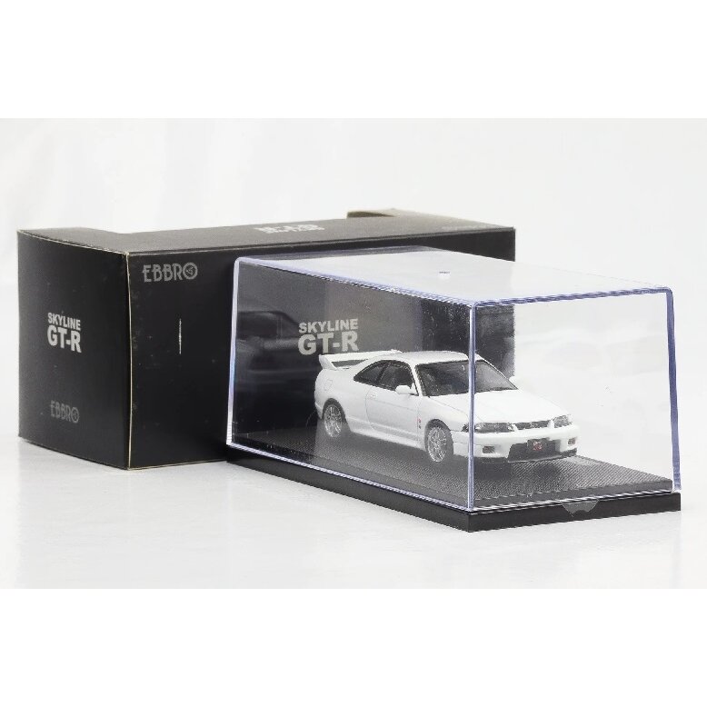 Ebbro Modeliukas 1/43 1995 Nissan Skyline GT-R R33 Vspec, white (yra Sandėlyje)