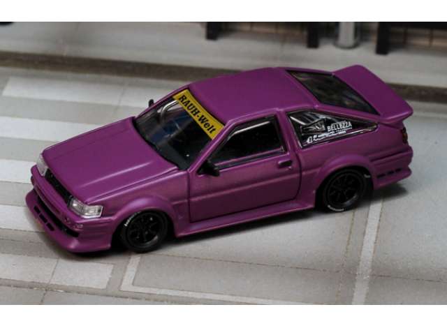PRE-ORD3R Street Weapon Modeliukas 1/64 RWB AE86, purple