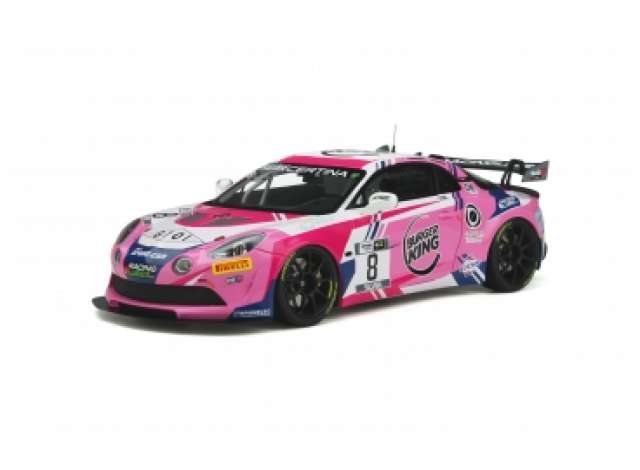 PRE-ORD3R OttO Miniatures Modeliukas 2020 Alpine A110 GT4 #8 Team Speed Car *Resin series*, pink